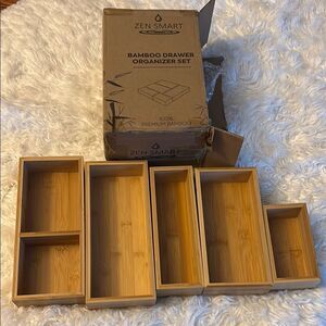 Zen Smart Bamboo Drawer Organizer Set